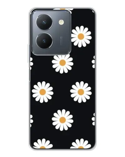 Чехол для Vivo S30 с картинкой «Ромашки на черном» Чехол для Vivo S30 с картинкой «Ромашки на черном»