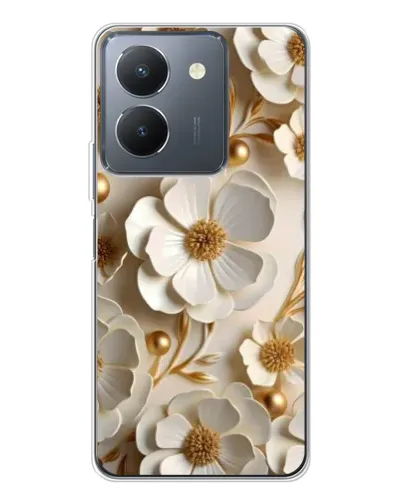 Чехол для Vivo S30 с картинкой «Белие бумажние цвети» Чехол для Vivo S30 с картинкой «Белие бумажние цвети»