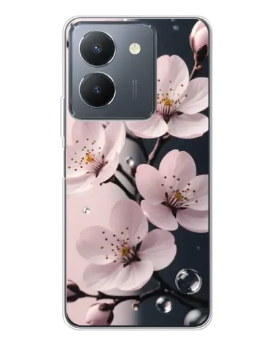 Чехол для Vivo S30 с картинкой «Нежная сакура и капли» Чехол для Vivo S30 с картинкой «Нежная сакура и капли»