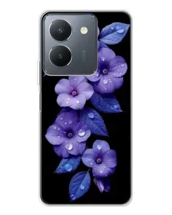 Чехол для Vivo S30 с картинкой «Фиолетовые цветы с росою» Чехол для Vivo S30 с картинкой «Фиолетовые цветы с росою»