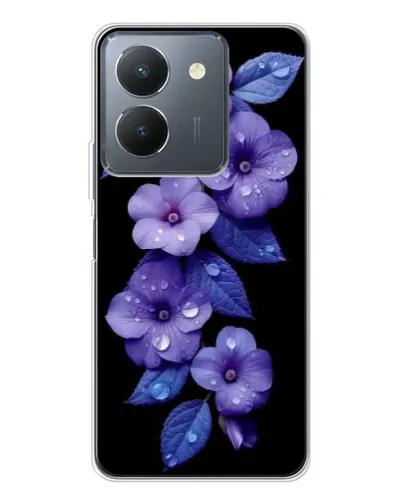 Чехол для Vivo S30 с картинкой «Фиолетовые цветы с росою» Чехол для Vivo S30 с картинкой «Фиолетовые цветы с росою»
