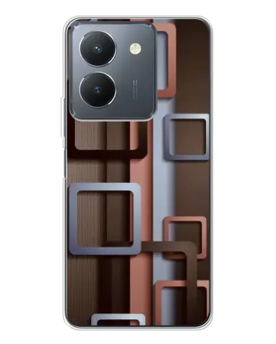 Чехол для Vivo S30 с картинкой «Коричневые объемные квадраты» Чехол для Vivo S30 с картинкой «Коричневые объемные квадраты»