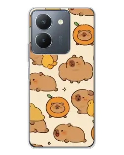 Чехол для Vivo S30 с картинкой «Капибары с апельсинами»