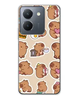 Чехол для Vivo S30 с картинкой «Капибары паттерн»