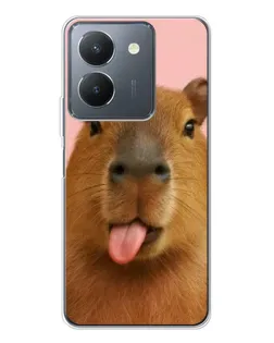 Чехол для Vivo S30 с картинкой «Капибара с языком»