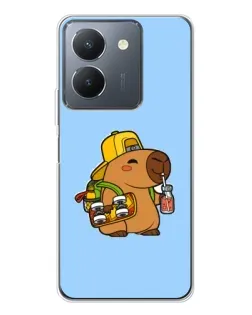 Чехол для Vivo S30 с картинкой «Капибара на скейте»
