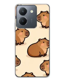 Чехол для Vivo S30 с картинкой «Паттерн милых капибар»