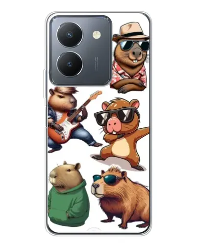 Чехол для Vivo S30 с картинкой «Крутые капибары музыканты» Чехол для Vivo S30 с картинкой «Крутые капибары музыканты»