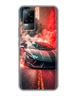 Чехол для Vivo S9 с картинкой «Lamborghini красный дым» Чехол для Vivo S9 с картинкой «Lamborghini красный дым»