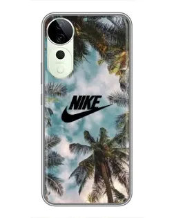 Чехол для Vivo T3 Ultra с картинкой «Тропический принт Nike»