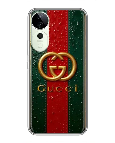 Чехол для Vivo T3 Ultra с картинкой «Gucci — фирменная полоса и золото» Чехол для Vivo T3 Ultra с картинкой «Gucci — фирменная полоса и золото»