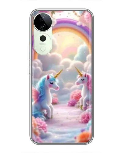 Чохол для Vivo T3 Ultra з картинкою «Веселка і єдинороги» Чохол для Vivo T3 Ultra з картинкою «Веселка і єдинороги»