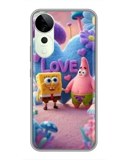 Чехол для Vivo T3 Ultra с картинкой «Губка Боб Патрик»
