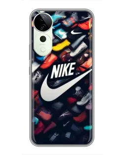 Чехол для Vivo T4 Pro с картинкой «Коллекция кроссовок Nike»