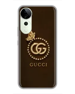 Чехол для Vivo T4 Pro с картинкой «Gucci — золотая бабочка» Чехол для Vivo T4 Pro с картинкой «Gucci — золотая бабочка»