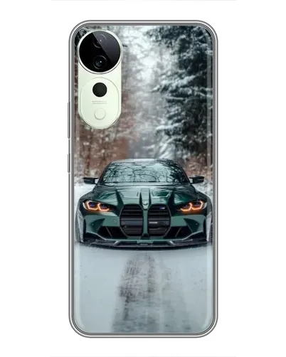 Чехол для Vivo T4 Pro с картинкой «BMW в зимнем лесу» Чехол для Vivo T4 Pro с картинкой «BMW в зимнем лесу»