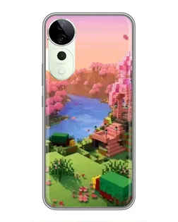 Чохол для Vivo T4 Pro з картинкою «Рожеве дерево Minecraft»