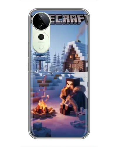 Чехол для Vivo T4 Pro с картинкой «Зимний Minecraft»