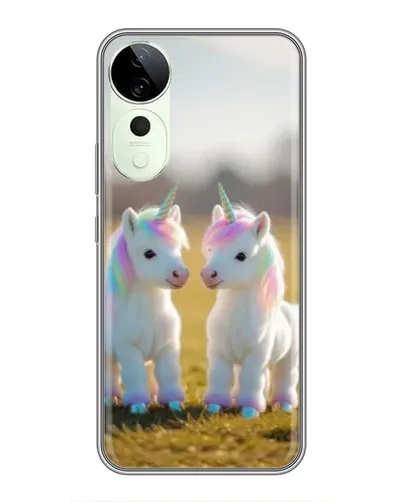 Чехол для Vivo T4 Pro с картинкой «Пара единорогов» Чехол для Vivo T4 Pro с картинкой «Пара единорогов»