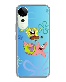 Чехол для Vivo T4 Pro с картинкой «Спанч Боб и Патрик»