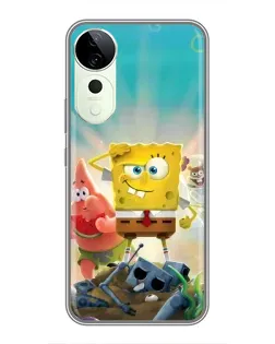 Чехол для Vivo T4 Pro с картинкой «Спанч Боб победитель»