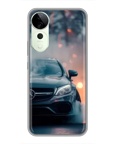 Чехол для Vivo T4 Pro с картинкой «Mercedes — ночной город»