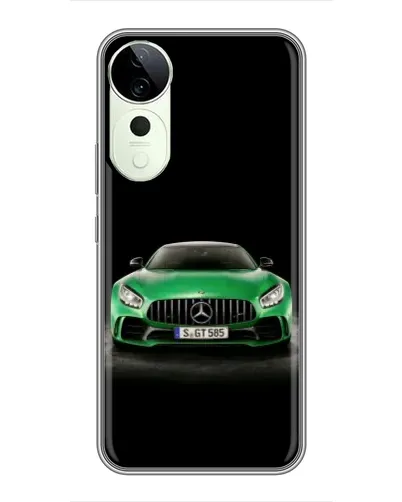 Чехол для Vivo T4 Pro с картинкой «Mercedes — неоновый лого»