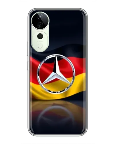 Чехол для Vivo T4 Pro с картинкой «Mercedes — флаг Германии»