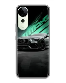 Чехол для Vivo T4 Pro с картинкой «Темный Mercedes AMG»