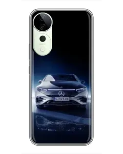 Чехол для Vivo T4 Pro с картинкой «Ночной Mercedes EQ»