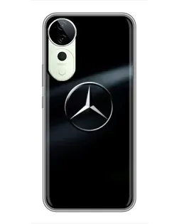 Чехол для Vivo T4 Pro с картинкой «Mercedes на металле»