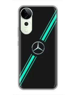 Чехол для Vivo T4 Pro с картинкой «Спортивные линии Mercedes»