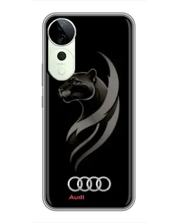 Чехол для Vivo T4 Pro с картинкой «Графика — пантера и Audi»