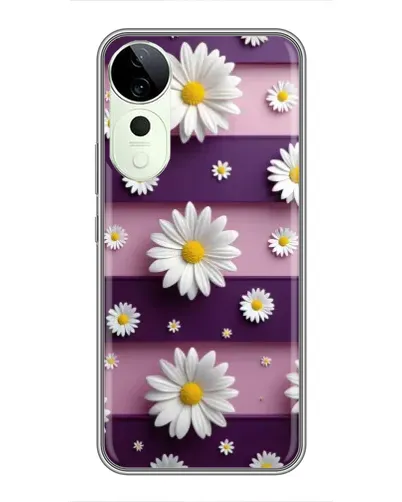 Чехол для Vivo T4 Pro с картинкой «Ромашки на фиолетовом» Чехол для Vivo T4 Pro с картинкой «Ромашки на фиолетовом»