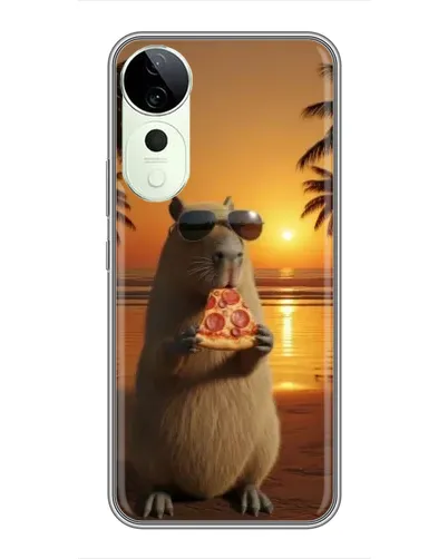 Чехол для Vivo T4 Pro с картинкой «Капибара с пиццей» Чехол для Vivo T4 Pro с картинкой «Капибара с пиццей»