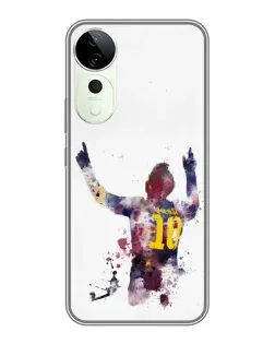 Чехол для Vivo T4 Pro с картинкой «Акварельный Месси Барселона» Чехол для Vivo T4 Pro с картинкой «Акварельный Месси Барселона»