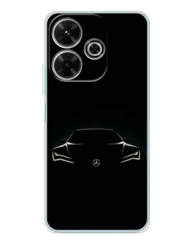 Чехол для Vivo T4R 5G с картинкой «Mercedes — силуэт авто» Чехол для Vivo T4R 5G с картинкой «Mercedes — силуэт авто»