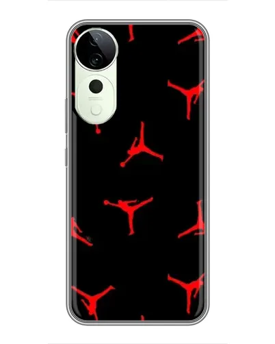 Чехол для ViVO T5e с картинкой «Jordan Red Pattern»