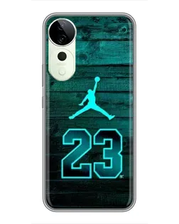 Чехол для ViVO T5e с картинкой «Jordan Cyan 23»
