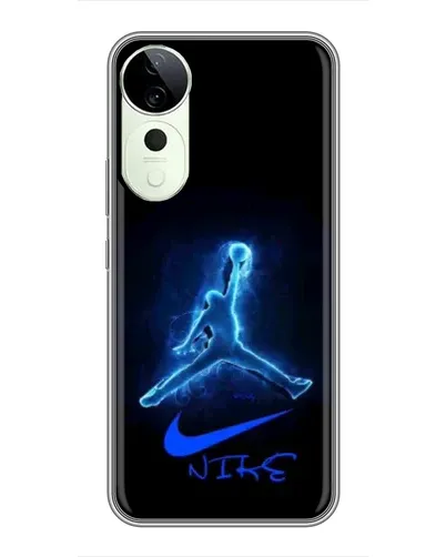 Чехол для ViVO T5e с картинкой «Jordan Neon Blue»