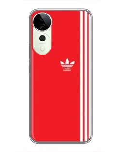 Чехол для ViVO T5e с картинкой «Красный минимализм Adidas»