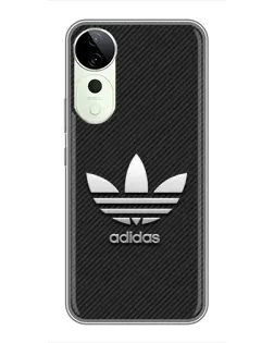 Чехол для ViVO T5e с картинкой «Adidas Карбоновая текстура»