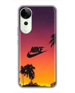 Чехол для ViVO T5e с картинкой «Nike на закате солнца»