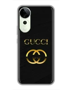 Чехол для ViVO T5e с картинкой «Золотой логотип Gucci»