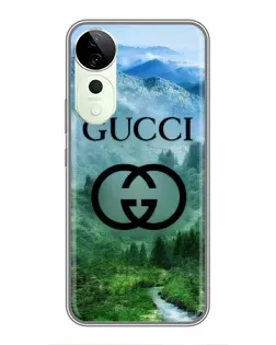 Чехол для ViVO T5e с картинкой «Gucci — горный пейзаж»
