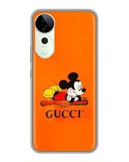 Чехол для ViVO T5e с картинкой «Микки Маус Gucci — оранж»