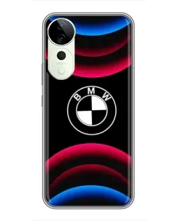 Чохол для ViVO T5e з картинкою «Логотип BMW та неонові дуги»