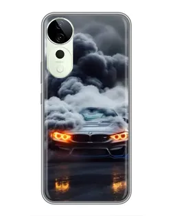 Чохол для ViVO T5e з картинкою «BMW у диму»