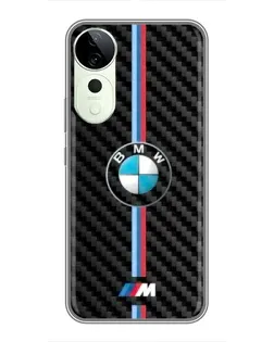 Чохол для ViVO T5e з картинкою «Емблема BMW та карбон»