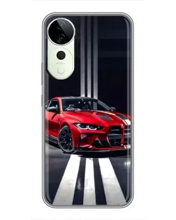 Чохол для ViVO T5e з картинкою «Червона BMW на дорозі»